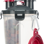 Cestovní zásobník na vodu a krmivo, včetně misky, 2 × 0.35 l/ø11 × 23 cm — Náhled 5 z 6