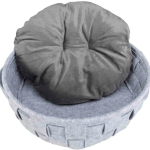 Kulatý pelech LENNIE propletený 45 cm šedý — Náhled 2 z 3