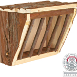 Dřevěné jesličky na seno s úchytem na klec 20 x 15 x 17 cm — Náhled 1 z 2
