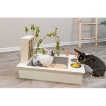 Krmná stanice - bar + misky, jesličky - 70 x 41 x 47 cm, dřevo/nerez/plast — Náhled 2 z 6