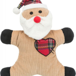 Vánoční Santa/sněhulák manšestr, se zvukem, 29cm — Náhled 1 z 2