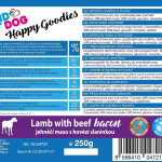 KIDDOG jehněčí masíčko s hovězí slaninkou 250 g — Náhled 2 z 2