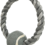 Bavlněný kruh s tenisovým míčem 6 cm / 18 cm - TRIXIE — Náhled 2 z 4