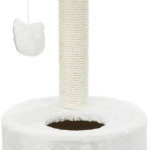 Škrábadlo jednopatrové kulaté NURIA  71 cm,  - bílo/šedé — Náhled 4 z 6