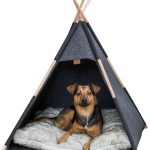Jeskyňka TIPI, 70 x 70 x 70 cm, plsť, antracit — Náhled 4 z 6