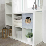 ANTON filcová krabice/jeskyně pro kočku, vhodné do IKEA regálu 33cm šedá — Náhled 1 z 4