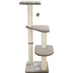 Škrabadlo ALTEA, 3 podesty, 117 cm / ø 9 cm, platinově šedá — Náhled 2 z 6