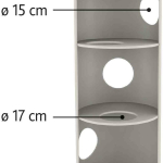 Škrabací válec pro kočky TOWER AMADO, 100cm, šedý melír/černá — Náhled 4 z 4