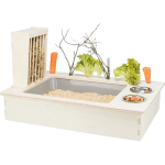 Krmná stanice - bar + misky, jesličky - 70 x 41 x 47 cm, dřevo/nerez/plast — Náhled 1 z 6