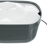 Pítko fontána Polygon, melamin/silikon, 2.5 l/ 28 × 11 × 22 cm, šedá/bílá (RP 5,10 Kč) — Náhled 3 z 6