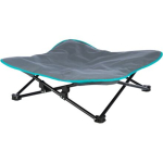 Campingové lůžko STRONG pro psy, 69 x 20 x 69 cm, tmavošedá/petrolejová — Náhled 2 z 6
