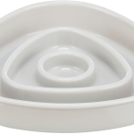 Miska k pomalému krmení, design triangl, 0,35l/15 ×15 cm, plast/TPR, šedá — Náhled 1 z 5
