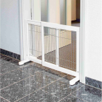 Posuvná bariéra pro psy 65-108 x 61 x 31 bílá — Náhled 3 z 6