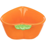 Keramická miska MRKEV (morče,králík), 180 ml/ 12 x 11 cm, oranžová — Náhled 2 z 3