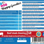 KIDDOG hovězí steak na buvolí tyčince - 16 mm/13 cm 250 g (8 ks/bal.) — Náhled 2 z 2