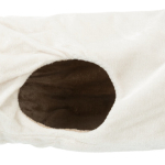 Plyšový škrábací tunel pro kočky 110x30x38 cm -sv.šedý/hnědý — Náhled 4 z 6