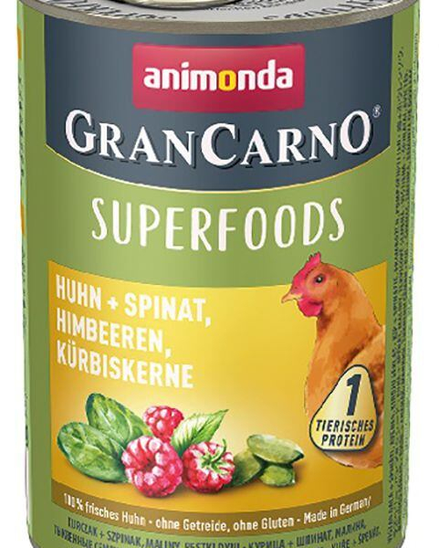 GRANCARNO Superfoods kuře,špenát,maliny,dýňová semínka pro psy