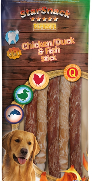 Nobby StarSnack BBQ Chicken, Duck, Fish Stick pamlsky 200g