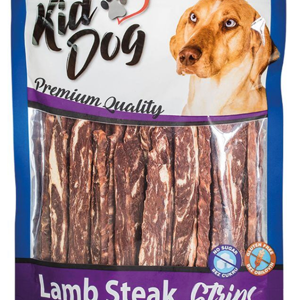 KIDDOG jehněčí steak v proužku 12/0,8 cm 250 g