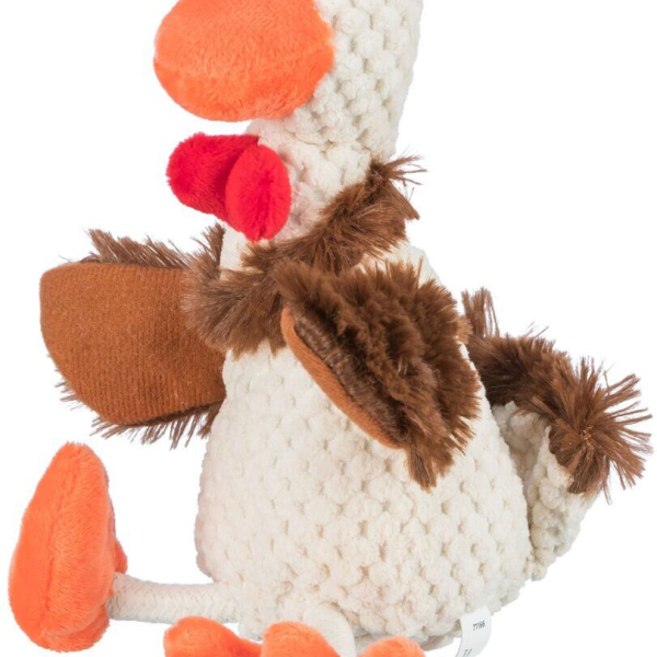 Plyšový kohout sedící, se zvukem 22 cm