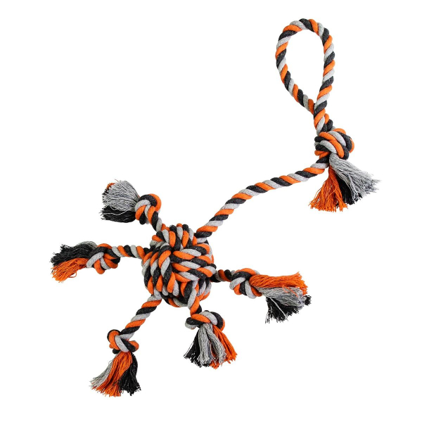 Přetahovadlo OCTOPUS HipHop s 5  rameny 51 cm / 180 g šedá, tm.šedá, oranžová
