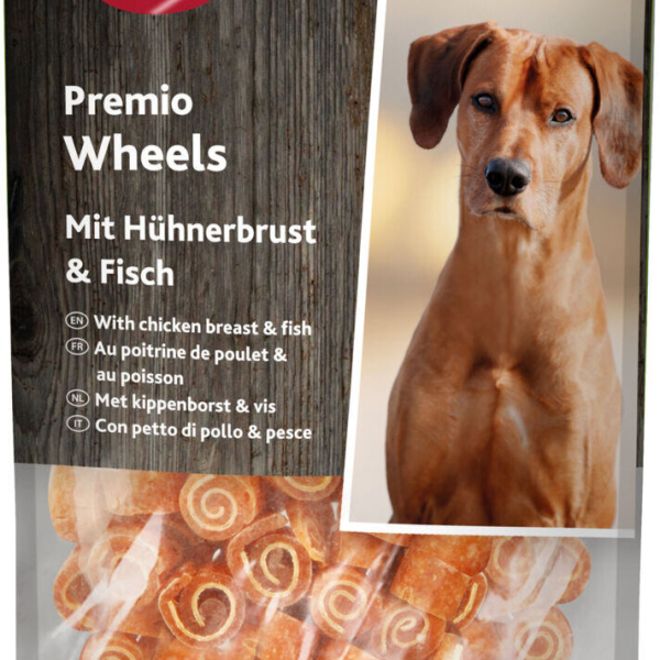 Premio FISH CHICKEN WHEELS měkká kolečka kuře s rybou 75 g