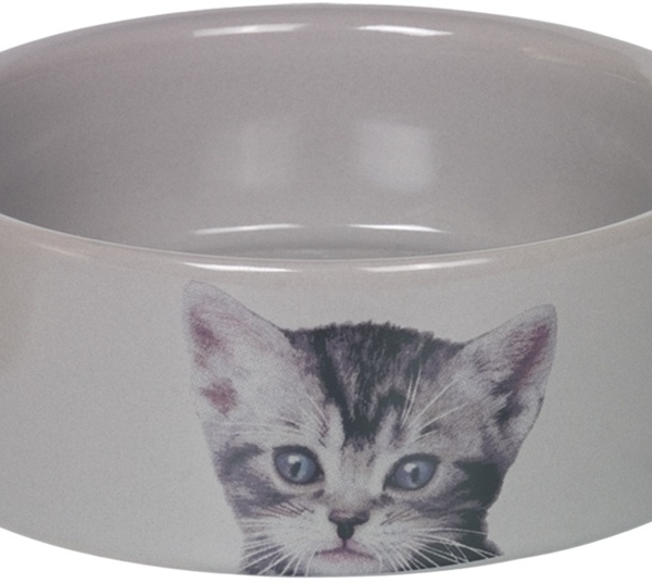 Nobby CUTE keramická miska pro kočky šedá 12x4,5cm/0,25l