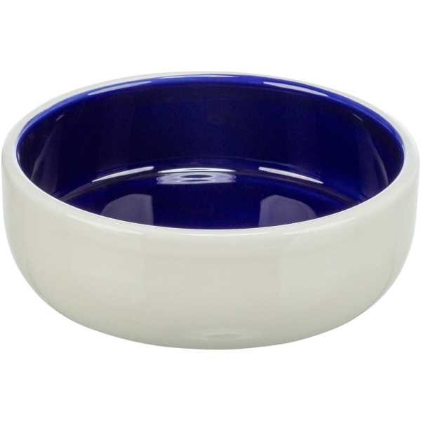 Keramická miska s glazurou 300ml/12cm - krémovo/modrá