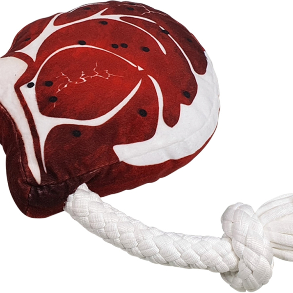 Nobby Classic hračka Steak s lanem plyš 25 cm 1 ks