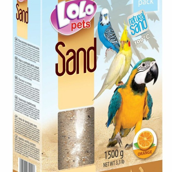 LOLOpets pomerančový písek pro ptáky 1500 g