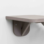 Šplhací žebřík k upevnění na stěnu, 3 platformy, 150x30cm, šedohnědá — Náhled 6 z 6