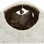 Plyšový škrábací tunel pro kočky 110x30x38 cm -sv.šedý/hnědý — Náhled 6 z 6