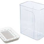 Plastová dóza na krmivo / pamlsky, 2,2 l / 15x14x19cm, transparentní — Náhled 6 z 6