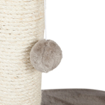 Škrábadlo MARCELA, podesta, 2 sloupky, odpočívadlo, 60cm, sisal/béžový plyš — Náhled 6 z 6