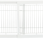 Posuvná bariéra pro psy 65-108 x 61 x 31 bílá — Náhled 6 z 6