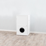 XL domek na kočičí toaletu, 2 poličky, MDF, 53 x 90 x 58 cm, bílá — Náhled 6 z 6
