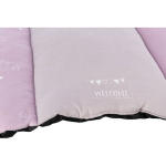 JUNIOR patchwork polštář DUHA, 68 x 62 cm, mátová/lila, růžová, velur — Náhled 6 z 6
