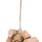 Závěsná okusovací houpačka pro papoušky,  borové dřevo, 11 cm — Náhled 4 z 4