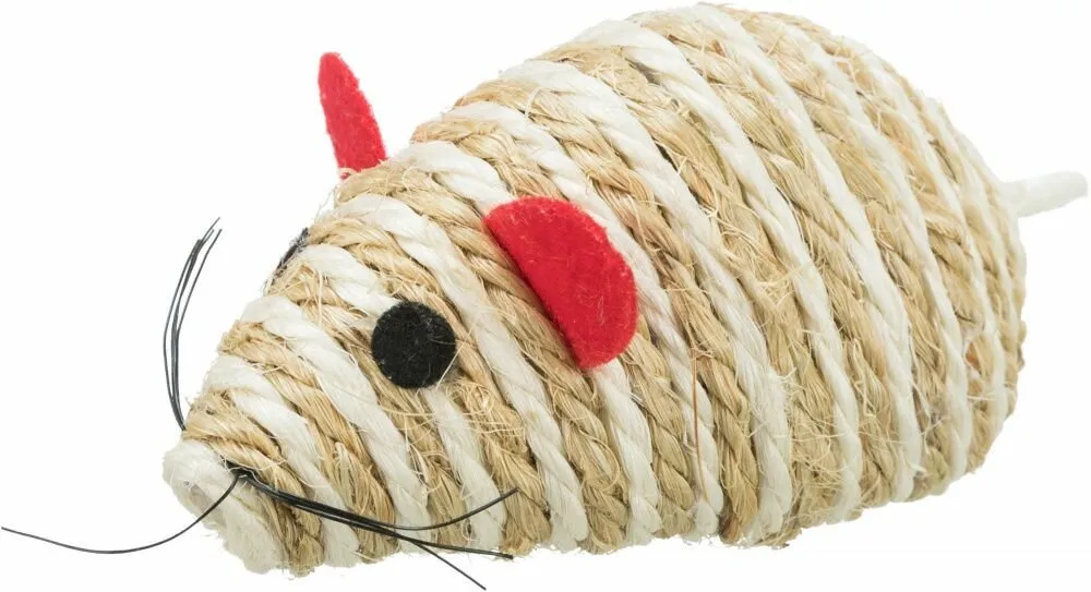 Myš se štěrchacími kuličkami uvnitř, sisal 10 cm