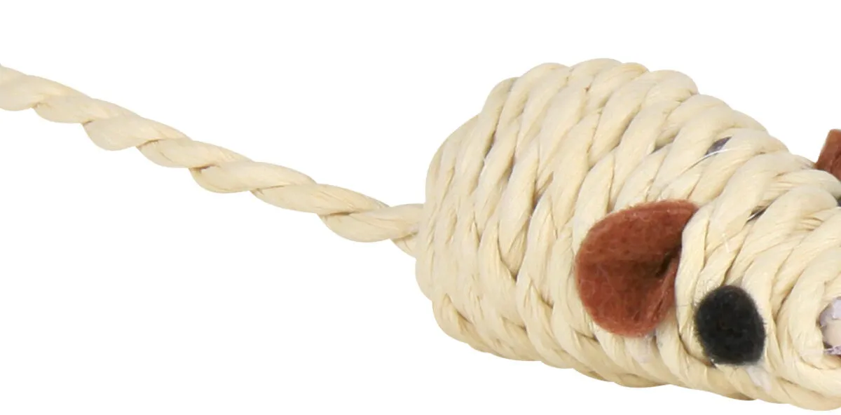Sisalové myšky malé, barevné 5 cm (bal. 132 ks)
