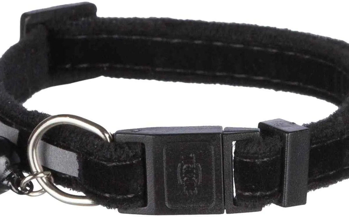 Obojek pro kočku reflexní, sametový 22-36 cm