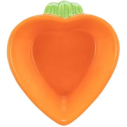 Keramická miska MRKEV (morče,králík), 180 ml/ 12 x 11 cm, oranžová