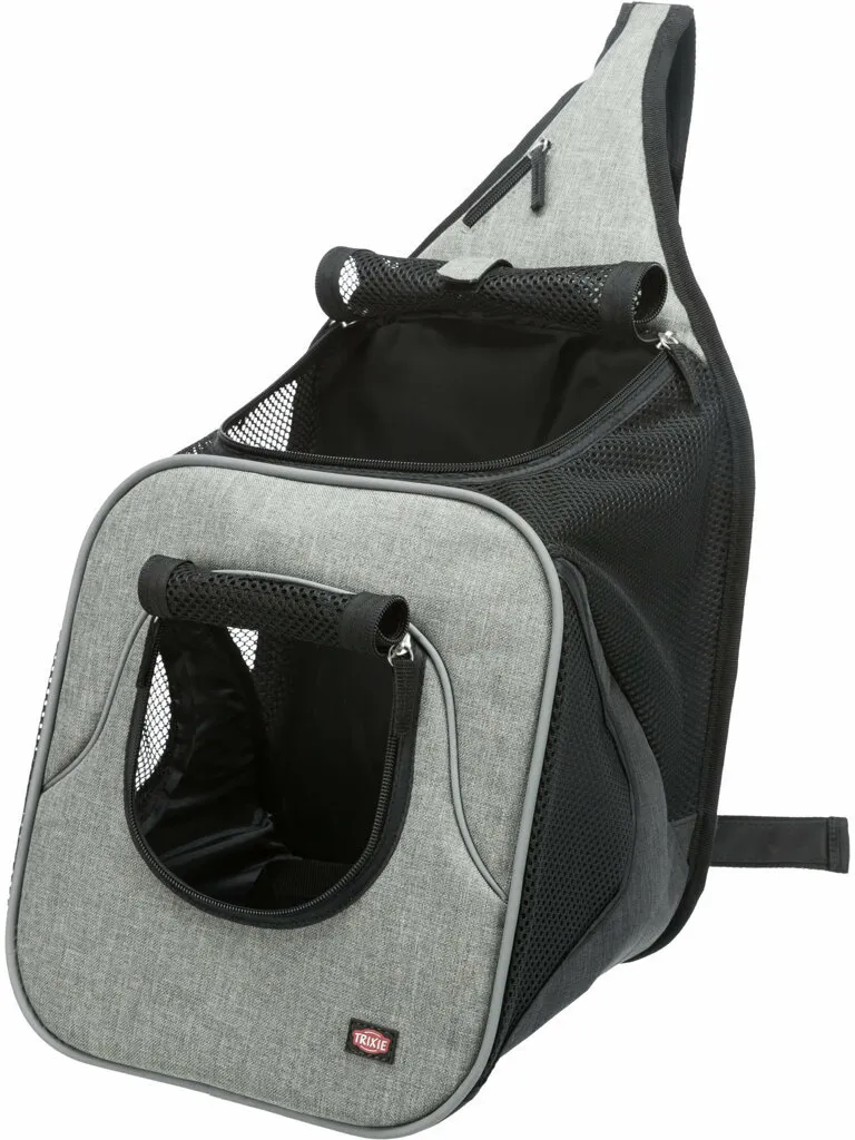 Nylonový batoh SAVINA klokanka 30x26x33cm černo-šedý (max. 10kg)