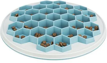 HIVE, talíř k pomalému krmení, ø 30 cm, plast/TRP/TPE, šedá/modrá