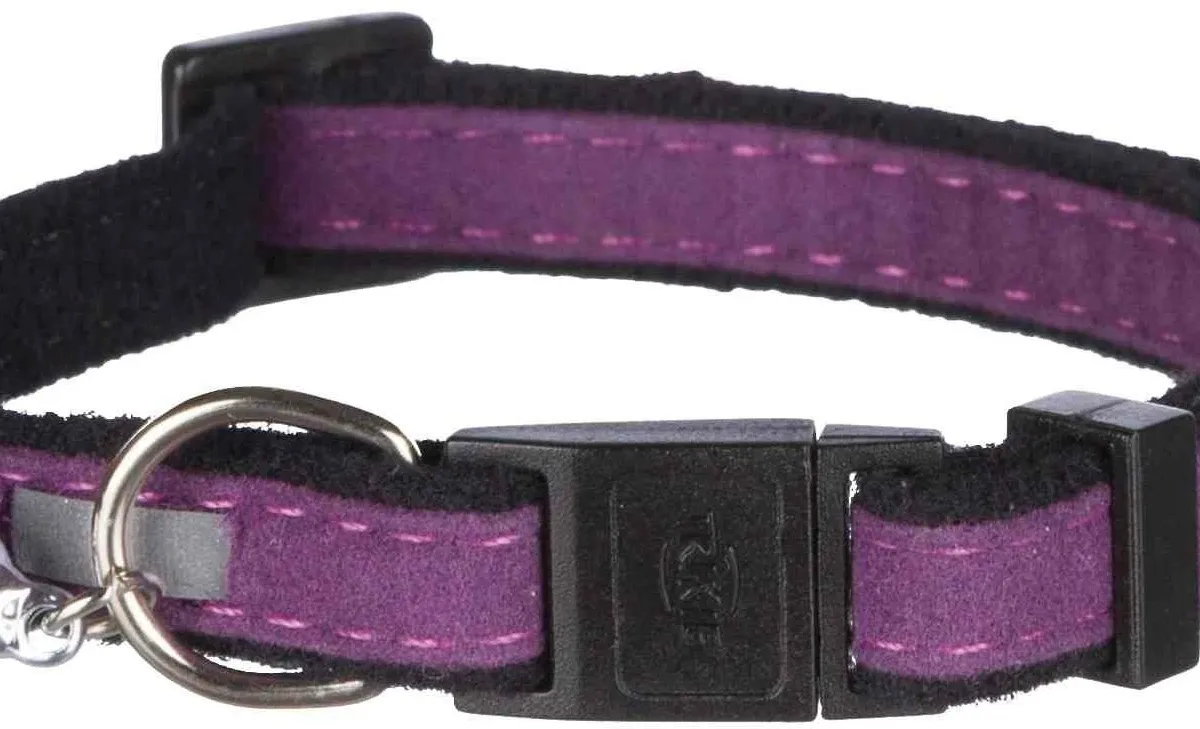 Obojek pro kočku reflexní, sametový 22-36 cm