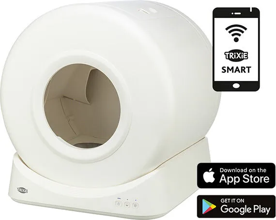 Samočistící SMART toaleta pro kočky, 53 x 55,5 x 52 cm, bílá (RP 7,40 Kč)