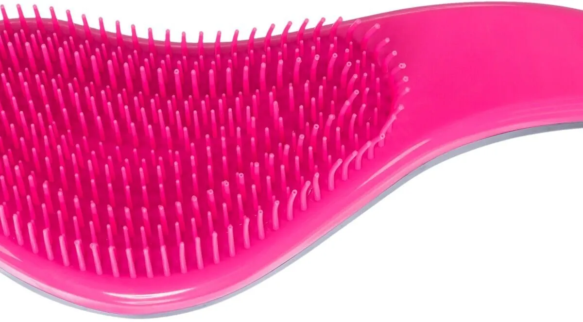 Měkký plastový kartáč pro kočky, 19cm, růžová/černá