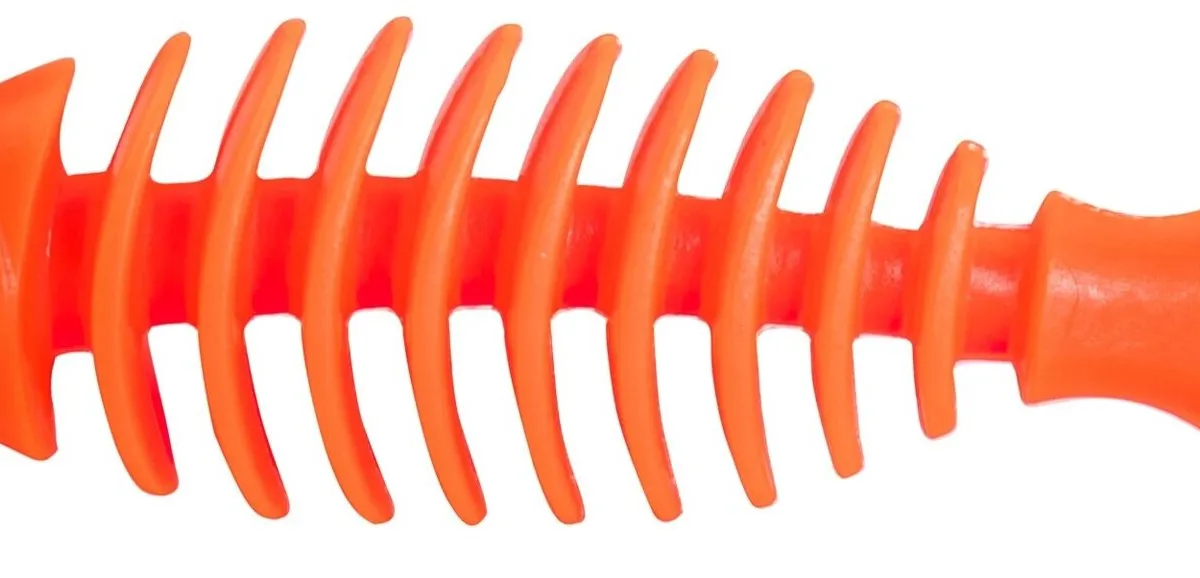 Barevná rybička dentální malá voňavá, tvrdá guma 14 cm