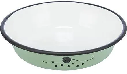 Miska smalt/nerez plitká,  0,2 l/ø 12 cm, zelená