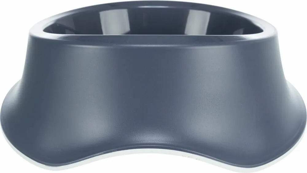 Plastová miska proti vyhazování potravy, gumový kroužek, 0.35 l/ø 18 cm, modrá